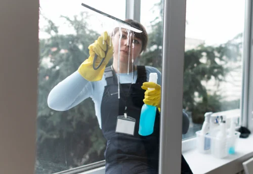 Nettoyage de vitres intérieures et extérieures au Grand-Bourg